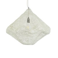 GLOBOSTAR® KENTUCKY 01865 Vintage Κρεμαστό Φωτιστικό Οροφής με Ντουί 1 x E27 AC 220-240V IP20 - Μπεζ - Μ60 x Π60 x Υ50cm