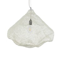 GLOBOSTAR® KENTUCKY 01865 Vintage Κρεμαστό Φωτιστικό Οροφής με Ντουί 1 x E27 AC 220-240V IP20 - Μπεζ - Μ60 x Π60 x Υ50cm