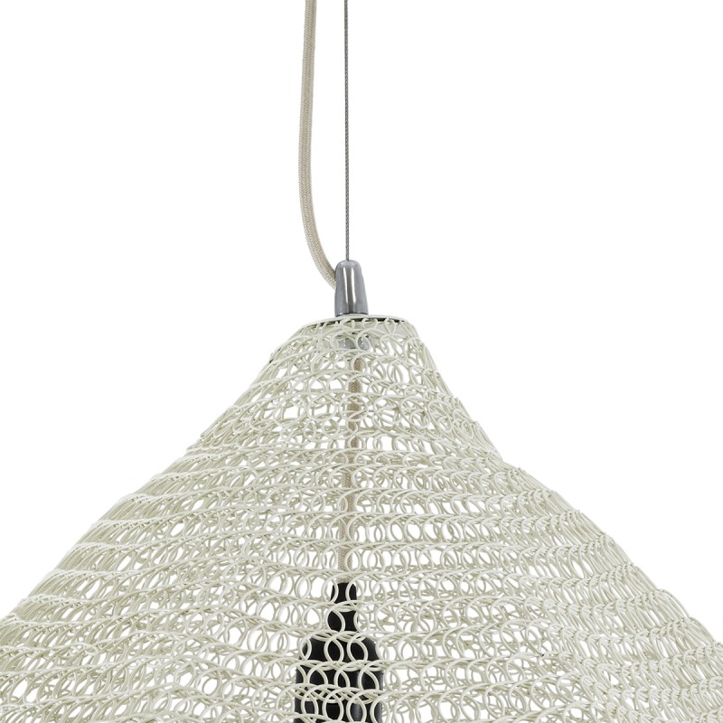 GLOBOSTAR® KENTUCKY 01865 Vintage Κρεμαστό Φωτιστικό Οροφής με Ντουί 1 x E27 AC 220-240V IP20 - Μπεζ - Μ60 x Π60 x Υ50cm