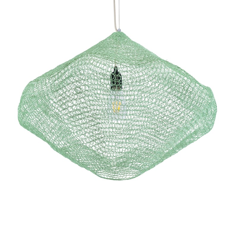 GLOBOSTAR® KENTUCKY 01866 Vintage Κρεμαστό Φωτιστικό Οροφής με Ντουί 1 x E27 AC 220-240V IP20 - Τιρκουάζ - Μ60 x Π60 x Υ50cm