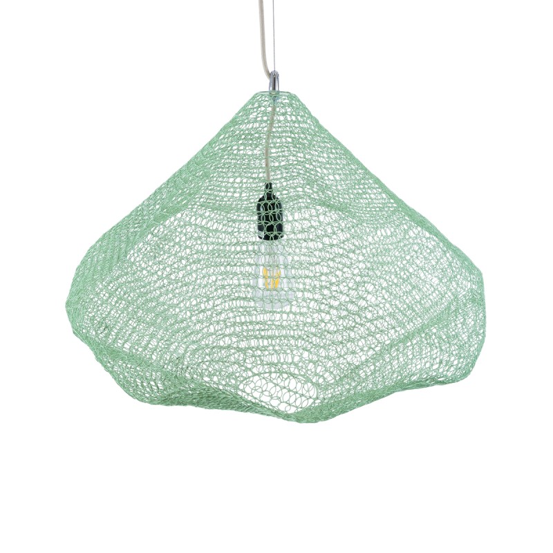 GLOBOSTAR® KENTUCKY 01866 Vintage Κρεμαστό Φωτιστικό Οροφής με Ντουί 1 x E27 AC 220-240V IP20 - Τιρκουάζ - Μ60 x Π60 x Υ50cm
