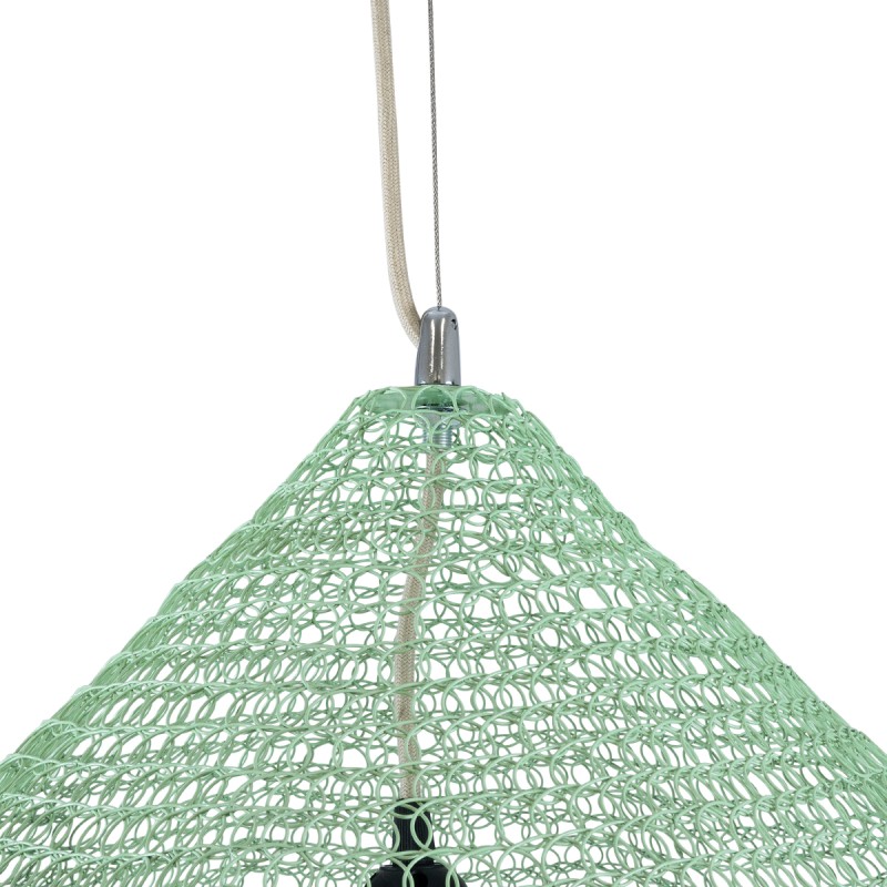 GLOBOSTAR® KENTUCKY 01866 Vintage Κρεμαστό Φωτιστικό Οροφής με Ντουί 1 x E27 AC 220-240V IP20 - Τιρκουάζ - Μ60 x Π60 x Υ50cm