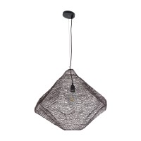 GLOBOSTAR® KENTUCKY 01867 Vintage Κρεμαστό Φωτιστικό Οροφής με Ντουί 1 x E27 AC 220-240V IP20 - Καφέ - Μ60 x Π60 x Υ50cm