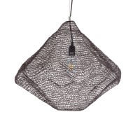 GLOBOSTAR® KENTUCKY 01867 Vintage Κρεμαστό Φωτιστικό Οροφής με Ντουί 1 x E27 AC 220-240V IP20 - Καφέ - Μ60 x Π60 x Υ50cm