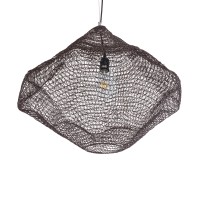 GLOBOSTAR® KENTUCKY 01867 Vintage Κρεμαστό Φωτιστικό Οροφής με Ντουί 1 x E27 AC 220-240V IP20 - Καφέ - Μ60 x Π60 x Υ50cm