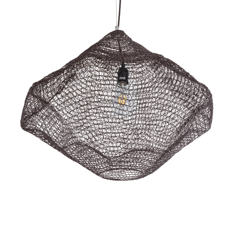 GLOBOSTAR® KENTUCKY 01867 Vintage Κρεμαστό Φωτιστικό Οροφής με Ντουί 1 x E27 AC 220-240V IP20 - Καφέ - Μ60 x Π60 x Υ50cm