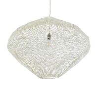 GLOBOSTAR® KENTUCKY 01868 Vintage Κρεμαστό Φωτιστικό Οροφής με Ντουί 1 x E27 AC 220-240V IP20 - Μπεζ - Μ90 x Π90 x Υ70cm