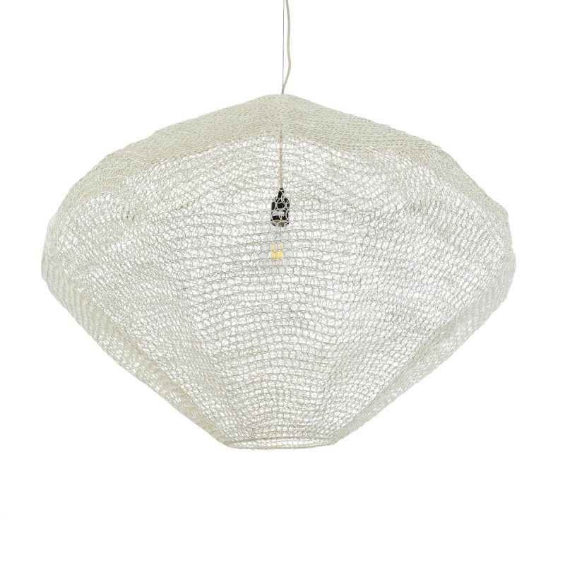 GLOBOSTAR® KENTUCKY 01868 Vintage Κρεμαστό Φωτιστικό Οροφής με Ντουί 1 x E27 AC 220-240V IP20 - Μπεζ - Μ90 x Π90 x Υ70cm
