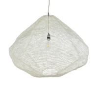 GLOBOSTAR® KENTUCKY 01868 Vintage Κρεμαστό Φωτιστικό Οροφής με Ντουί 1 x E27 AC 220-240V IP20 - Μπεζ - Μ90 x Π90 x Υ70cm