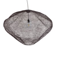 GLOBOSTAR® KENTUCKY 01869 Vintage Κρεμαστό Φωτιστικό Οροφής με Ντουί 1 x E27 AC 220-240V IP20 - Καφέ - Μ90 x Π90 x Υ70cm