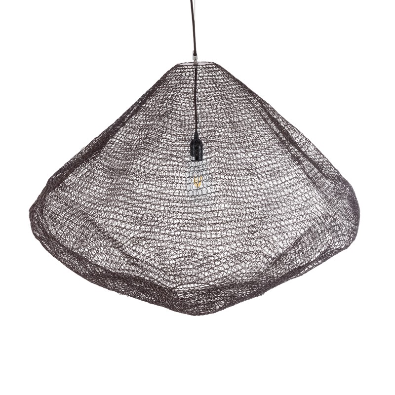 GLOBOSTAR® KENTUCKY 01869 Vintage Κρεμαστό Φωτιστικό Οροφής με Ντουί 1 x E27 AC 220-240V IP20 - Καφέ - Μ90 x Π90 x Υ70cm