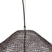 GLOBOSTAR® KENTUCKY 01869 Vintage Κρεμαστό Φωτιστικό Οροφής με Ντουί 1 x E27 AC 220-240V IP20 - Καφέ - Μ90 x Π90 x Υ70cm
