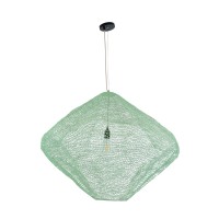 GLOBOSTAR® KENTUCKY 01870 Vintage Κρεμαστό Φωτιστικό Οροφής με Ντουί 1 x E27 AC 220-240V IP20 - Τιρκουάζ - Μ90 x Π90 x Υ70cm