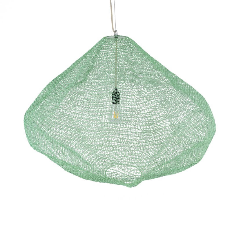 GLOBOSTAR® KENTUCKY 01870 Vintage Κρεμαστό Φωτιστικό Οροφής με Ντουί 1 x E27 AC 220-240V IP20 - Τιρκουάζ - Μ90 x Π90 x Υ70cm