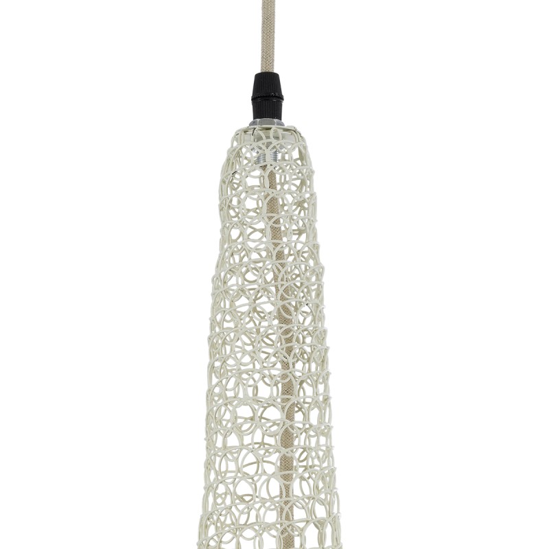 GLOBOSTAR® KENTUCKY 01871 Vintage Κρεμαστό Φωτιστικό Οροφής με Ντουί 1 x E27 AC 220-240V IP20 - Μπεζ - Μ35 x Π35 x Υ60cm