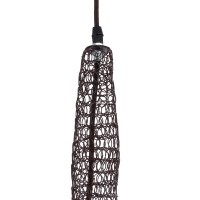 GLOBOSTAR® KENTUCKY 01872 Vintage Κρεμαστό Φωτιστικό Οροφής με Ντουί 1 x E27 AC 220-240V IP20 - Καφέ - Μ35 x Π35 x Υ60cm