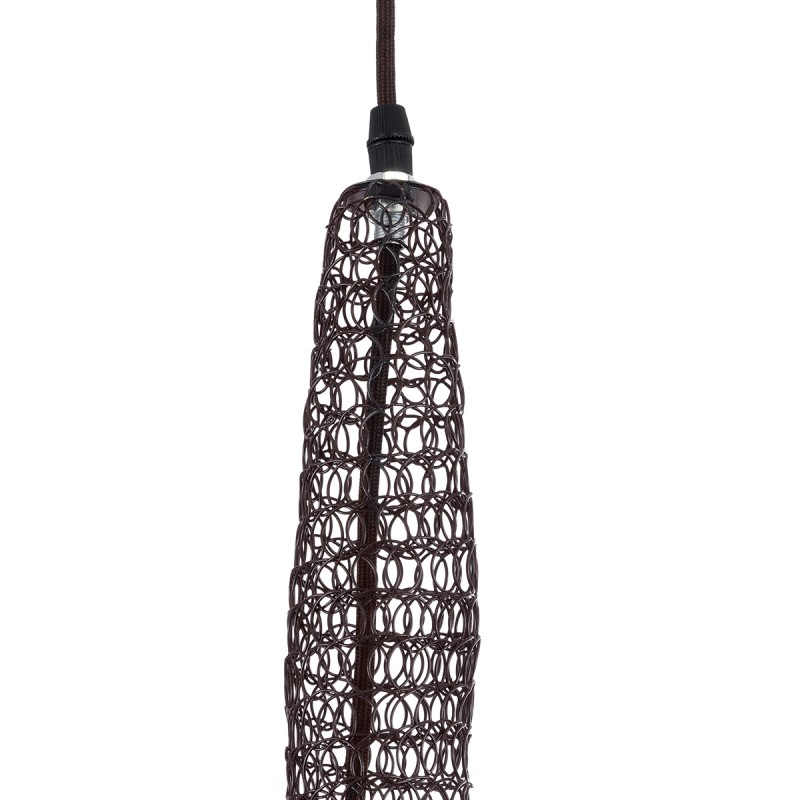 GLOBOSTAR® KENTUCKY 01872 Vintage Κρεμαστό Φωτιστικό Οροφής με Ντουί 1 x E27 AC 220-240V IP20 - Καφέ - Μ35 x Π35 x Υ60cm