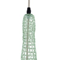 GLOBOSTAR® KENTUCKY 01873 Vintage Κρεμαστό Φωτιστικό Οροφής με Ντουί 1 x E27 AC 220-240V IP20 - Τιρκουάζ - Μ35 x Π35 x Υ60cm