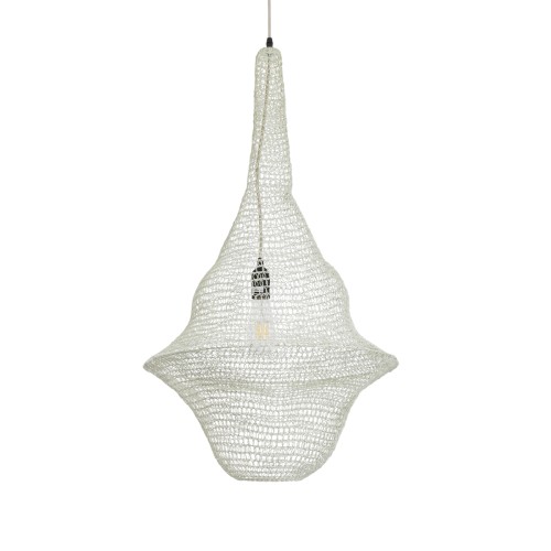 GLOBOSTAR® KENTUCKY 01874 Vintage Κρεμαστό Φωτιστικό Οροφής με Ντουί 1 x E27 AC 220-240V IP20 - Μπεζ - Μ50 x Π50 x Υ90cm