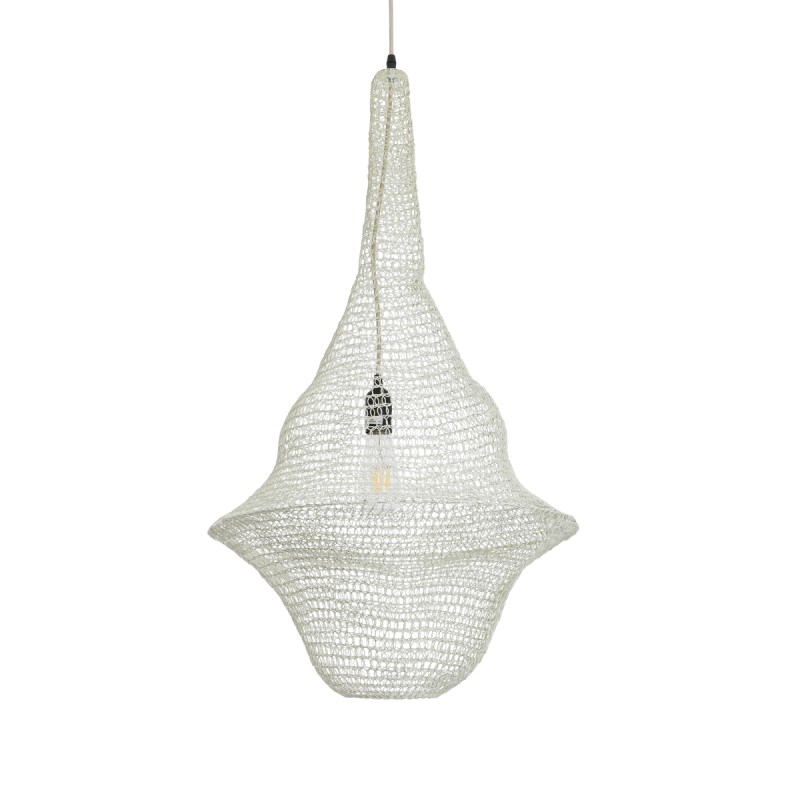 GLOBOSTAR® KENTUCKY 01874 Vintage Κρεμαστό Φωτιστικό Οροφής με Ντουί 1 x E27 AC 220-240V IP20 - Μπεζ - Μ50 x Π50 x Υ90cm