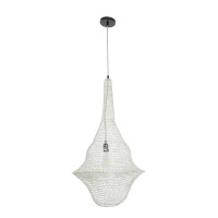 GLOBOSTAR® KENTUCKY 01874 Vintage Κρεμαστό Φωτιστικό Οροφής με Ντουί 1 x E27 AC 220-240V IP20 - Μπεζ - Μ50 x Π50 x Υ90cm