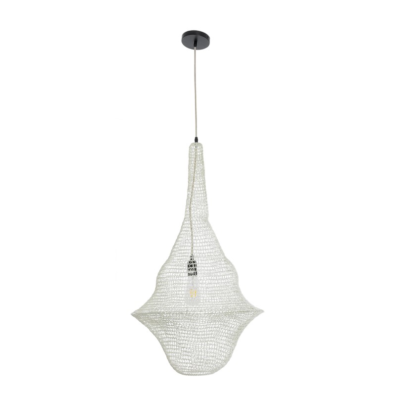 GLOBOSTAR® KENTUCKY 01874 Vintage Κρεμαστό Φωτιστικό Οροφής με Ντουί 1 x E27 AC 220-240V IP20 - Μπεζ - Μ50 x Π50 x Υ90cm