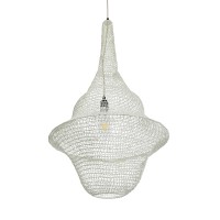 GLOBOSTAR® KENTUCKY 01874 Vintage Κρεμαστό Φωτιστικό Οροφής με Ντουί 1 x E27 AC 220-240V IP20 - Μπεζ - Μ50 x Π50 x Υ90cm