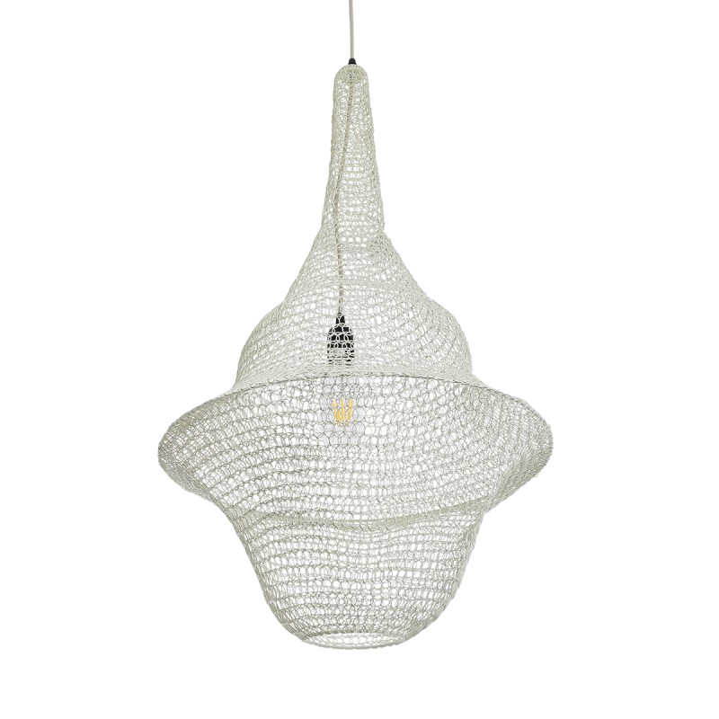 GLOBOSTAR® KENTUCKY 01874 Vintage Κρεμαστό Φωτιστικό Οροφής με Ντουί 1 x E27 AC 220-240V IP20 - Μπεζ - Μ50 x Π50 x Υ90cm