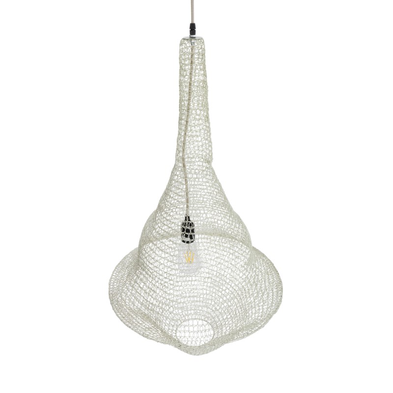 GLOBOSTAR® KENTUCKY 01874 Vintage Κρεμαστό Φωτιστικό Οροφής με Ντουί 1 x E27 AC 220-240V IP20 - Μπεζ - Μ50 x Π50 x Υ90cm