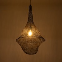 GLOBOSTAR® KENTUCKY 01875 Vintage Κρεμαστό Φωτιστικό Οροφής με Ντουί 1 x E27 AC 220-240V IP20 - Καφέ - Μ50 x Π50 x Υ90cm