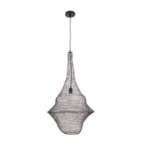 GLOBOSTAR® KENTUCKY 01875 Vintage Κρεμαστό Φωτιστικό Οροφής με Ντουί 1 x E27 AC 220-240V IP20 - Καφέ - Μ50 x Π50 x Υ90cm