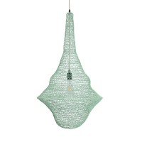 GLOBOSTAR® KENTUCKY 01876 Vintage Κρεμαστό Φωτιστικό Οροφής με Ντουί 1 x E27 AC 220-240V IP20 - Τιρκουάζ - Μ50 x Π50 x Υ90cm