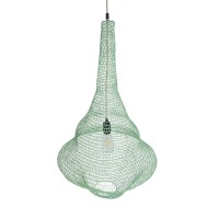 GLOBOSTAR® KENTUCKY 01876 Vintage Κρεμαστό Φωτιστικό Οροφής με Ντουί 1 x E27 AC 220-240V IP20 - Τιρκουάζ - Μ50 x Π50 x Υ90cm