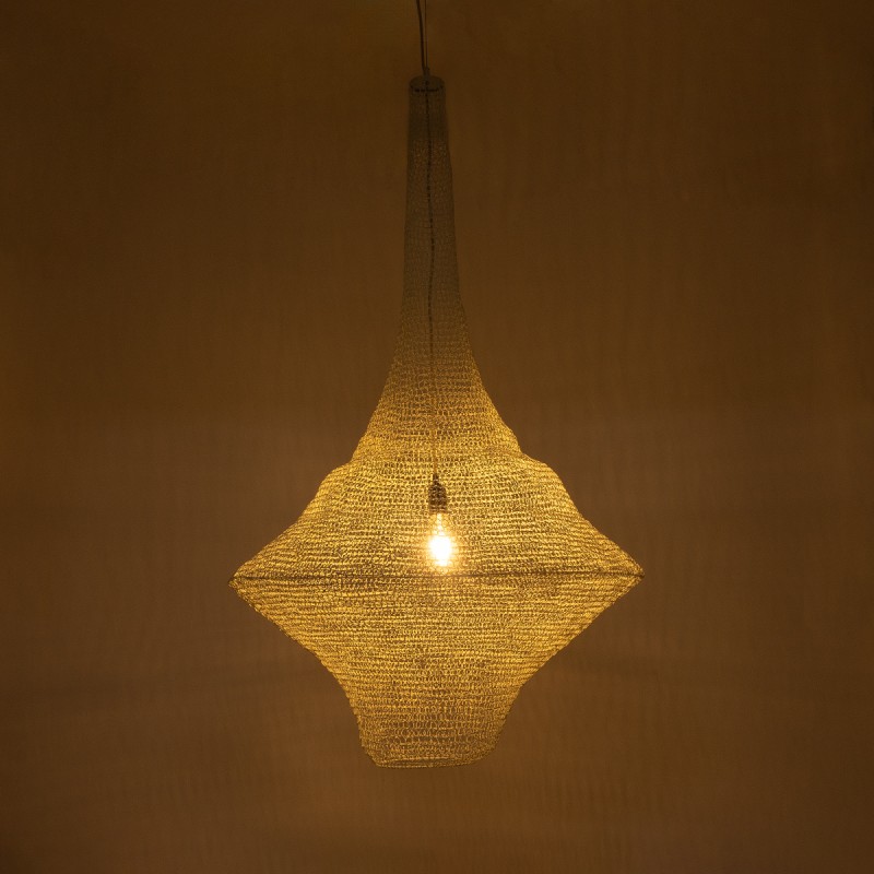 GLOBOSTAR® KENTUCKY 01877 Vintage Κρεμαστό Φωτιστικό Οροφής με Ντουί 1 x E27 AC 220-240V IP20 - Λευκό - Μ80 x Π80 x Υ140cm