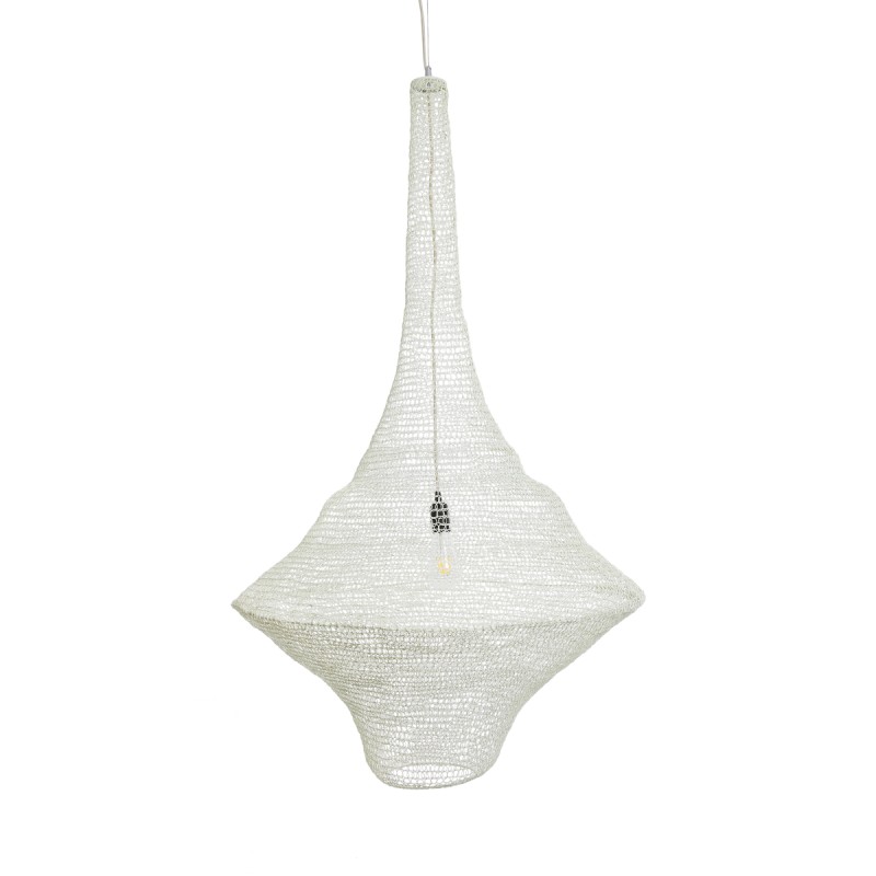 GLOBOSTAR® KENTUCKY 01877 Vintage Κρεμαστό Φωτιστικό Οροφής με Ντουί 1 x E27 AC 220-240V IP20 - Λευκό - Μ80 x Π80 x Υ140cm