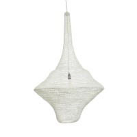 GLOBOSTAR® KENTUCKY 01877 Vintage Κρεμαστό Φωτιστικό Οροφής με Ντουί 1 x E27 AC 220-240V IP20 - Λευκό - Μ80 x Π80 x Υ140cm