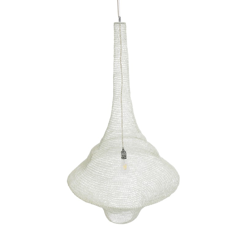 GLOBOSTAR® KENTUCKY 01877 Vintage Κρεμαστό Φωτιστικό Οροφής με Ντουί 1 x E27 AC 220-240V IP20 - Λευκό - Μ80 x Π80 x Υ140cm