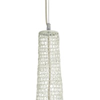 GLOBOSTAR® KENTUCKY 01877 Vintage Κρεμαστό Φωτιστικό Οροφής με Ντουί 1 x E27 AC 220-240V IP20 - Λευκό - Μ80 x Π80 x Υ140cm