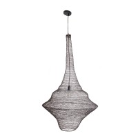 GLOBOSTAR® KENTUCKY 01878 Vintage Κρεμαστό Φωτιστικό Οροφής με Ντουί 1 x E27 AC 220-240V IP20 - Καφέ - Μ80 x Π80 x Υ140cm