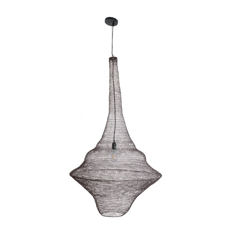 GLOBOSTAR® KENTUCKY 01878 Vintage Κρεμαστό Φωτιστικό Οροφής με Ντουί 1 x E27 AC 220-240V IP20 - Καφέ - Μ80 x Π80 x Υ140cm