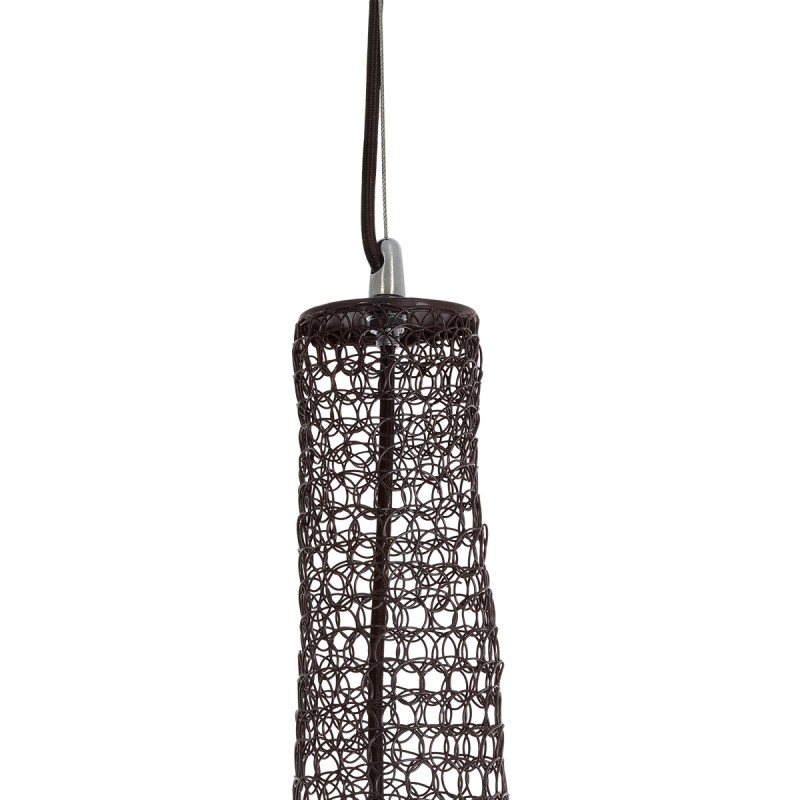 GLOBOSTAR® KENTUCKY 01878 Vintage Κρεμαστό Φωτιστικό Οροφής με Ντουί 1 x E27 AC 220-240V IP20 - Καφέ - Μ80 x Π80 x Υ140cm
