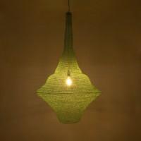 GLOBOSTAR® KENTUCKY 01879 Vintage Κρεμαστό Φωτιστικό Οροφής με Ντουί 1 x E27 AC 220-240V IP20 - Τιρκουάζ - Μ80 x Π80 x Υ140cm