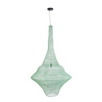 GLOBOSTAR® KENTUCKY 01879 Vintage Κρεμαστό Φωτιστικό Οροφής με Ντουί 1 x E27 AC 220-240V IP20 - Τιρκουάζ - Μ80 x Π80 x Υ140cm