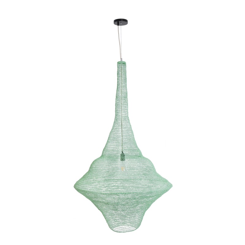 GLOBOSTAR® KENTUCKY 01879 Vintage Κρεμαστό Φωτιστικό Οροφής με Ντουί 1 x E27 AC 220-240V IP20 - Τιρκουάζ - Μ80 x Π80 x Υ140cm