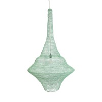 GLOBOSTAR® KENTUCKY 01879 Vintage Κρεμαστό Φωτιστικό Οροφής με Ντουί 1 x E27 AC 220-240V IP20 - Τιρκουάζ - Μ80 x Π80 x Υ140cm