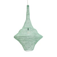 GLOBOSTAR® KENTUCKY 01879 Vintage Κρεμαστό Φωτιστικό Οροφής με Ντουί 1 x E27 AC 220-240V IP20 - Τιρκουάζ - Μ80 x Π80 x Υ140cm