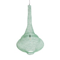 GLOBOSTAR® KENTUCKY 01879 Vintage Κρεμαστό Φωτιστικό Οροφής με Ντουί 1 x E27 AC 220-240V IP20 - Τιρκουάζ - Μ80 x Π80 x Υ140cm