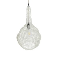 GLOBOSTAR® KENTUCKY 01880 Vintage Κρεμαστό Φωτιστικό Οροφής με Ντουί 1 x E27 AC 220-240V IP20 - Μπεζ - Μ30 x Π30 x Υ50cm