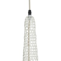 GLOBOSTAR® KENTUCKY 01880 Vintage Κρεμαστό Φωτιστικό Οροφής με Ντουί 1 x E27 AC 220-240V IP20 - Μπεζ - Μ30 x Π30 x Υ50cm