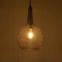 GLOBOSTAR® KENTUCKY 01881 Vintage Κρεμαστό Φωτιστικό Οροφής με Ντουί 1 x E27 AC 220-240V IP20 - Καφέ - Μ30 x Π30 x Υ50cm